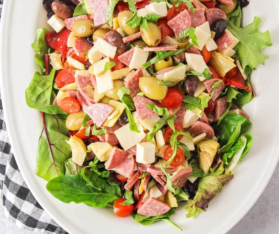 Order Antipasto Salad - Salad food online from Yaya Pizza store, Upland on bringmethat.com