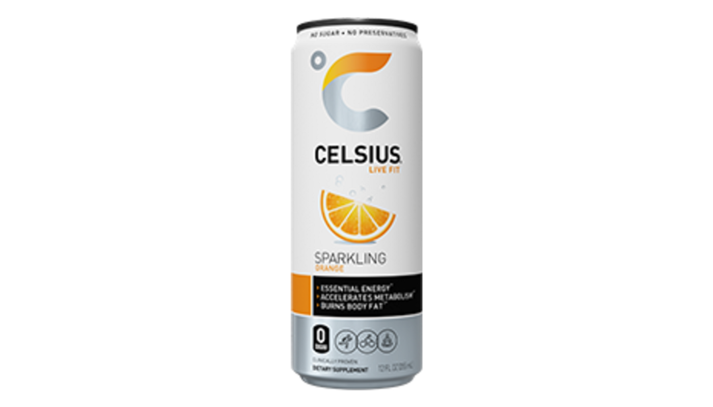 Order Celsius Sparkling Orange Energy Drink 12oz Can food online from Circus Liquor store, Los Angeles on bringmethat.com