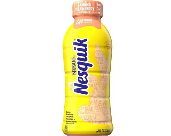 Order Nesquick Banana Strawberry Milk (Large)  food online from Good Donuts store, Fort Worth on bringmethat.com