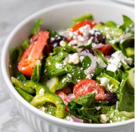 Order Large Greek Salad food online from Pie In The Sky store, Baltimore on bringmethat.com