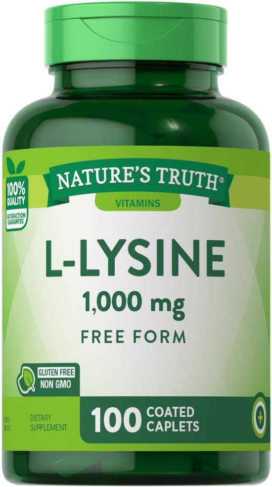 Order Nature's Truth L-Lysine Caplets 1000 mg (100 ct) food online from Rite Aid store, Palm Desert on bringmethat.com