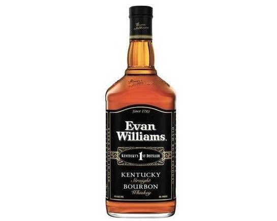 Order Evan Williams Black Label, 1.75L bourbon (43.0% ABV) food online from Cold Spring Liquor store, Liberty Hill on bringmethat.com