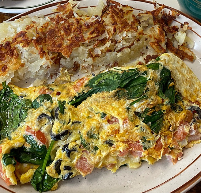 Order Greek Omelet food online from The Bomber store, Ypsilanti on bringmethat.com