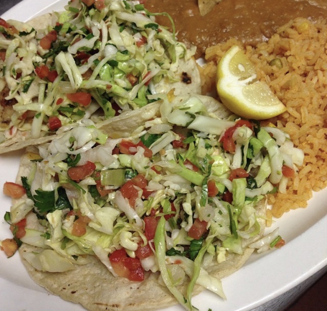 Order 19. Two Tacos Combo Plate food online from El Maguey Mexican Restaurant store, San Juan Capistrano on bringmethat.com