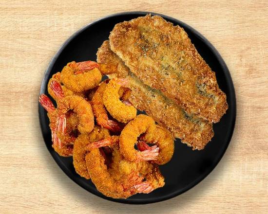 Order Two Pieces Fish and 8 Pieces Shrimp food online from Fat Fish store, Mobile on bringmethat.com