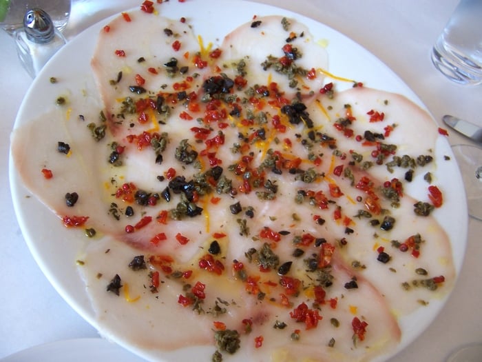 Order Carpaccio di Pesce Spada food online from Amarone Kitchen & Wine store, West Hollywood on bringmethat.com