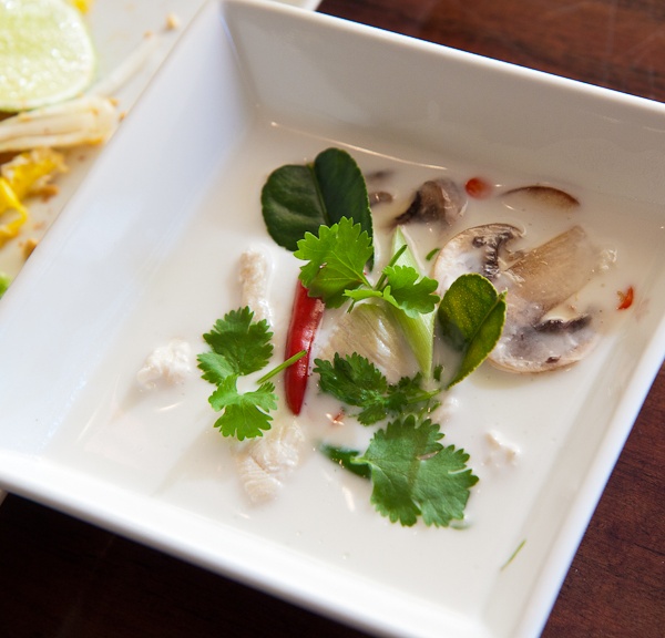 Order Tom Kha Chicken Soup food online from Issara Thai Cuisine store, Huntington Beach on bringmethat.com