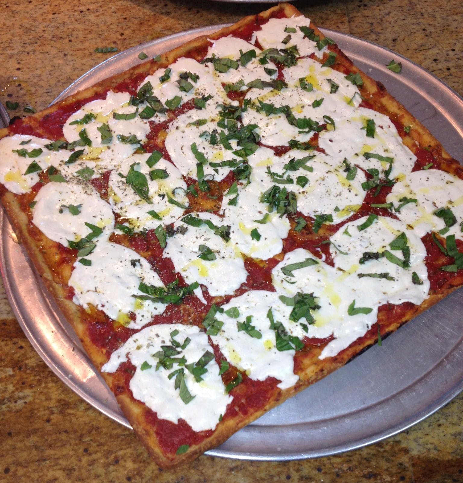 Order Grandma Pizza - Sicilian 16" x 16" food online from Frank's Pizza store, Hopatcong on bringmethat.com