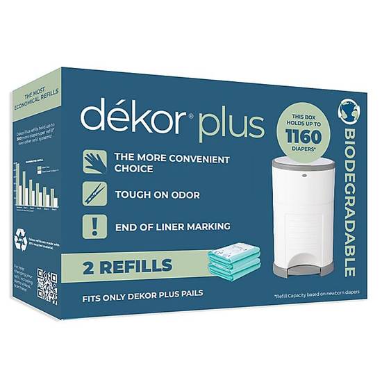 Order Dékor® Plus Hands-Free Biodegradable Diaper Pail Refills (2-Pack) food online from Buybuy Baby store, Christiana on bringmethat.com