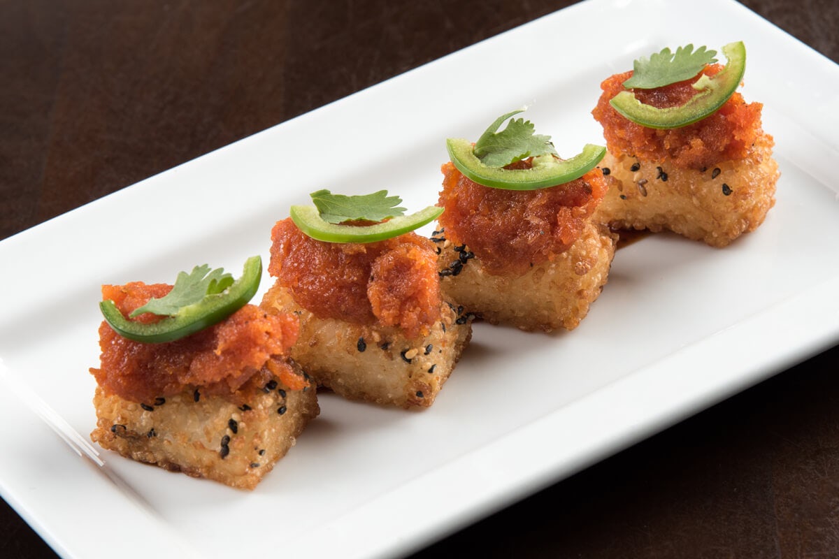 Order CRISPY SPICY TUNA* food online from RA Sushi store, Lombard on bringmethat.com