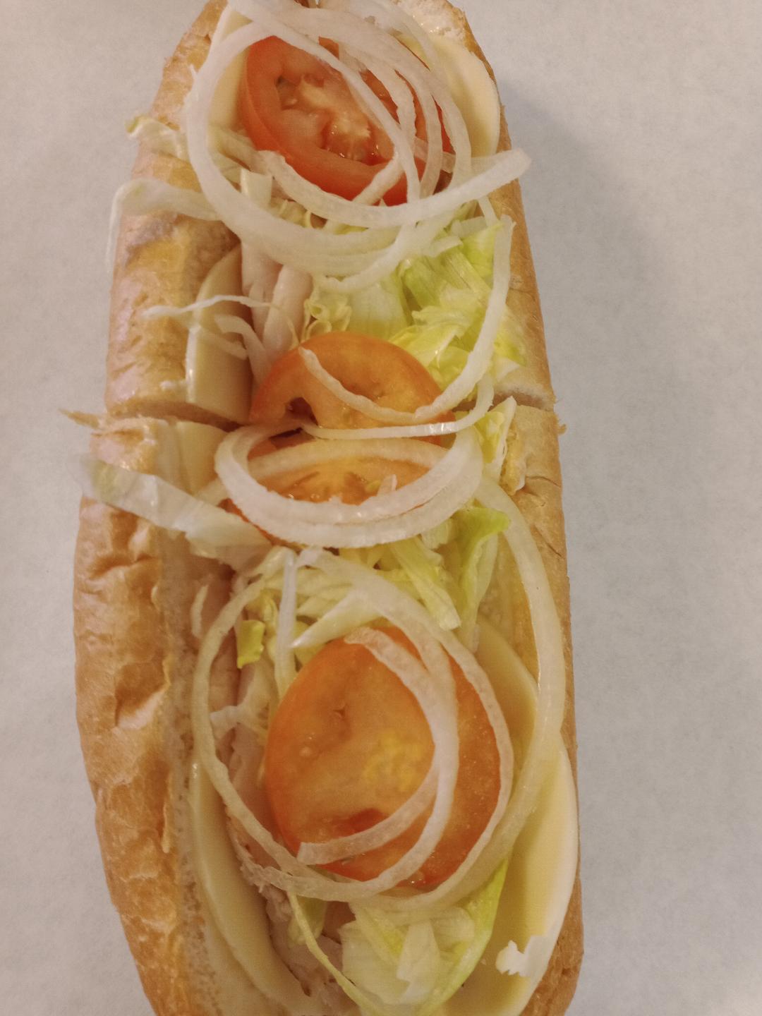 Order Turkey and Cheese Sub food online from Mamma Mia Pizzeria store, Allentown on bringmethat.com