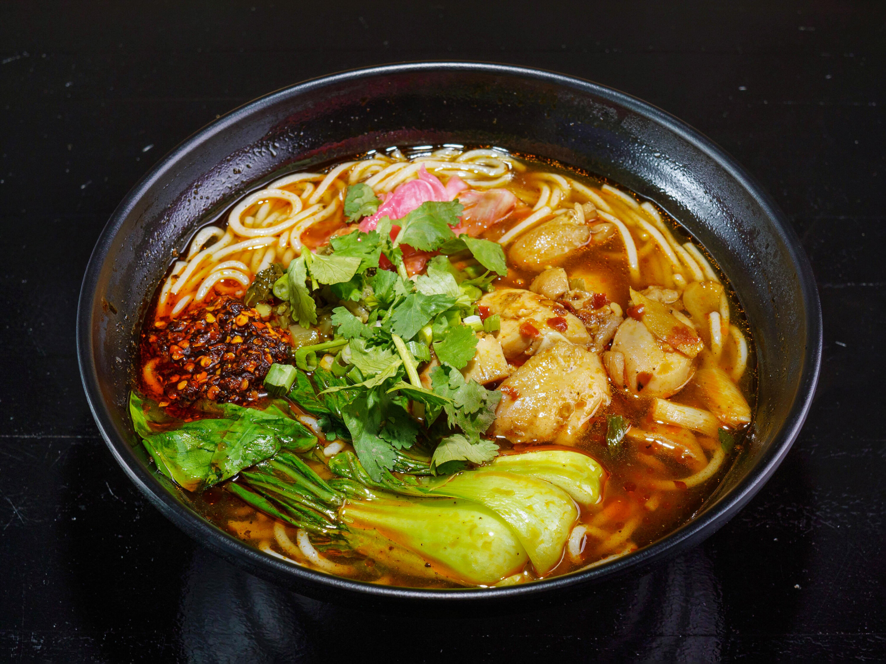 Order Spicy Chicken Soup Mifen/Noodle 辣子鸡粉/面 food online from Mifen Prince store, Plano on bringmethat.com