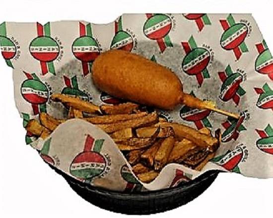 Order Kids Corn Dog food online from Paninis Bar & Grill store, Stow on bringmethat.com