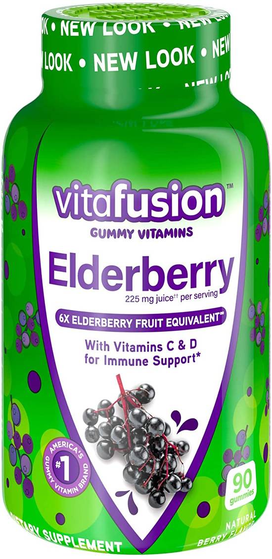 Order Vitafusion Gummies with Vitamins C & D for Immune System Support Elderberry (90 ct) food online from Rite Aid store, Palm Desert on bringmethat.com