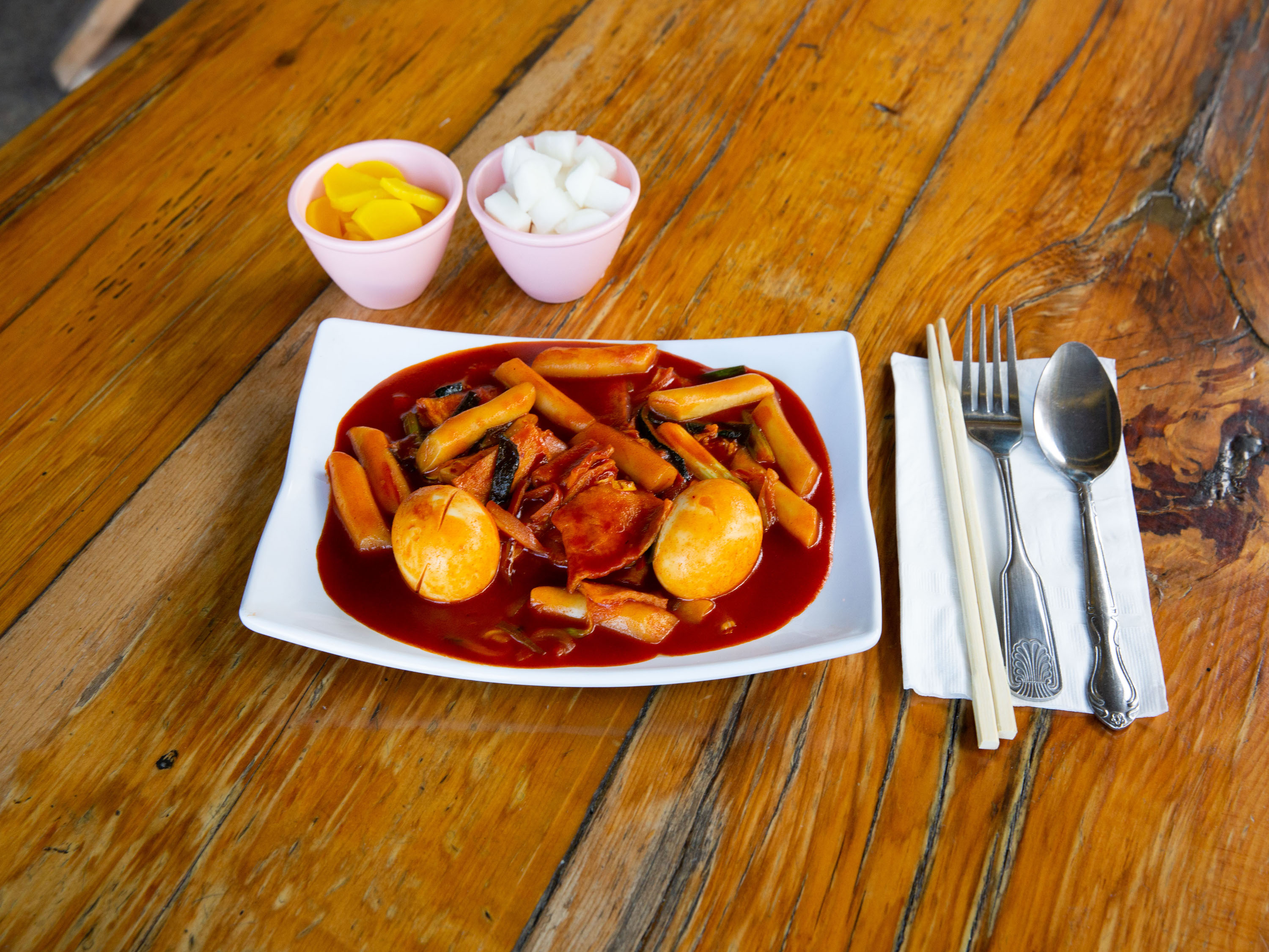 Order Spicy Rice Cakes   (떡볶이) food online from Cafe Patio store, Fullerton on bringmethat.com