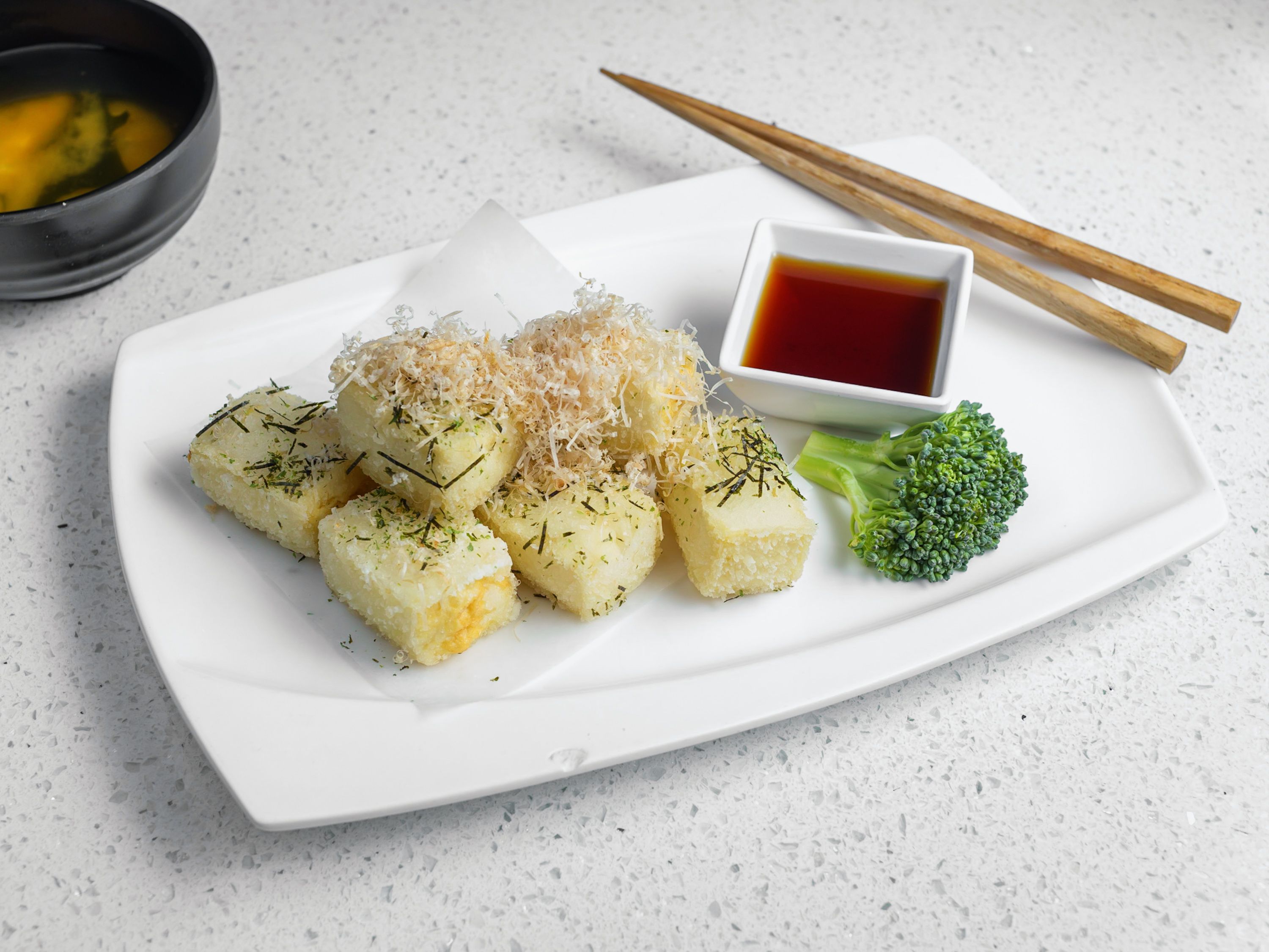 Order Agedashi Tofu food online from Wasabi Bistro store, San Francisco on bringmethat.com