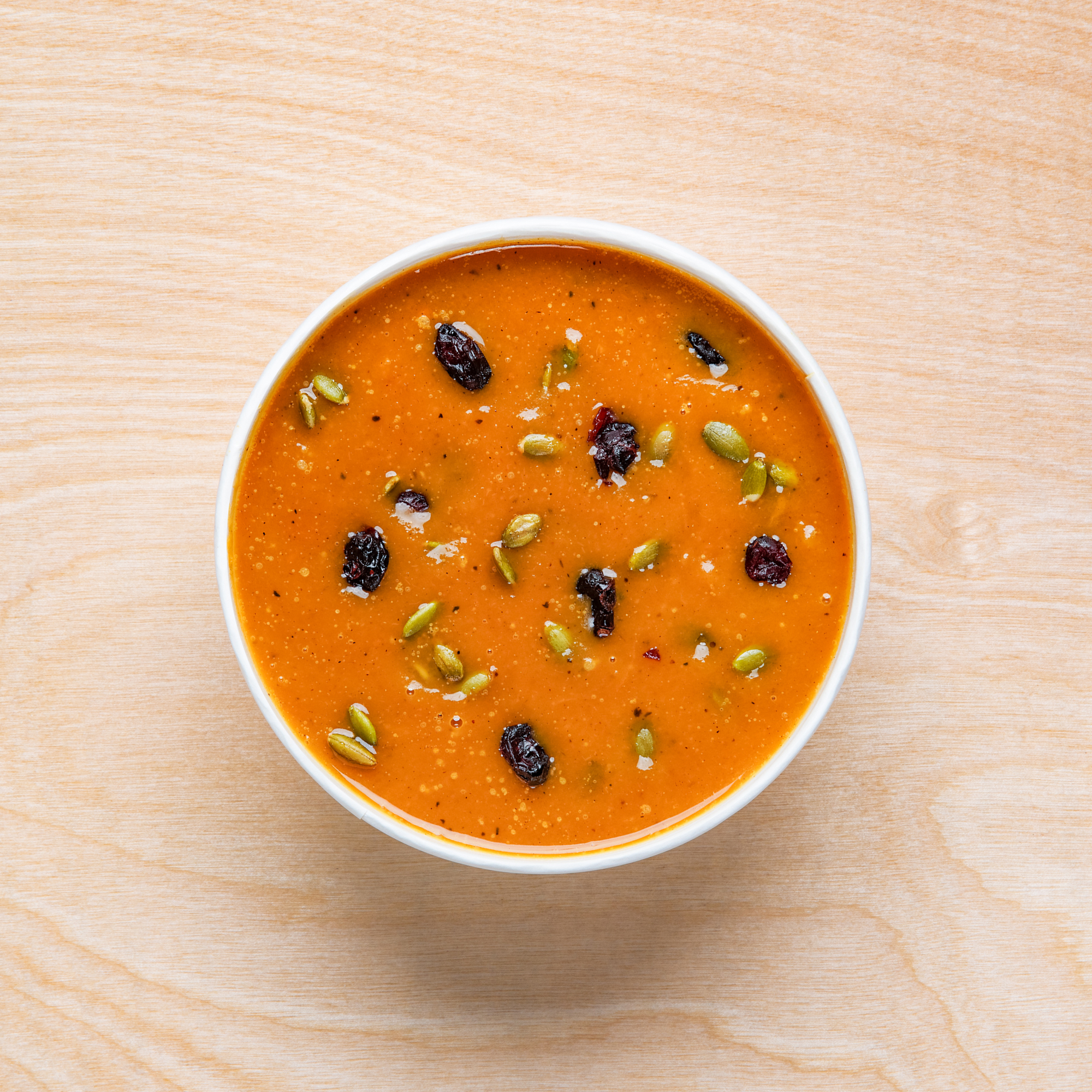 Order Butternut Squash Soup (CUP) food online from Green Tomato Grill store, Brea on bringmethat.com