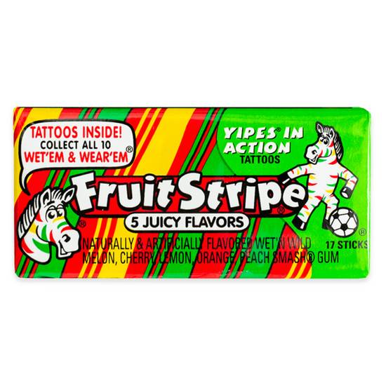 Order Fruit Stripe Chewing Gum food online from Exxon Food Mart store, Port Huron on bringmethat.com