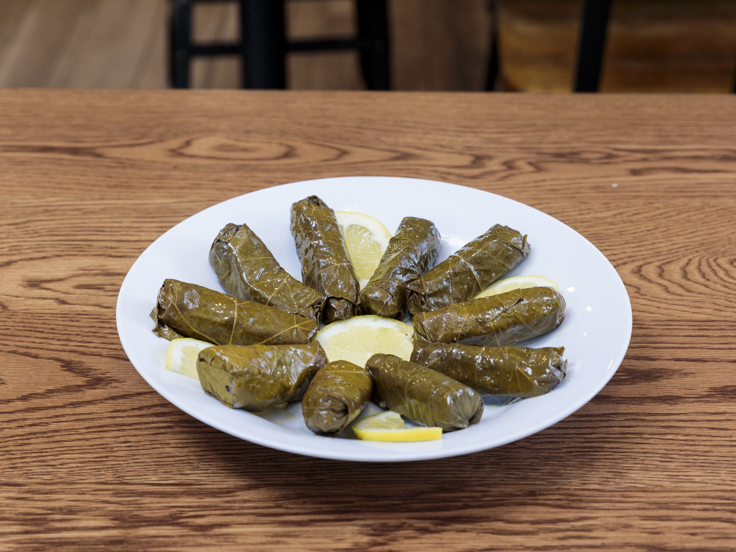Order Grape Leaves ( 5 pc)  food online from Layla Falafel store, Fairfield on bringmethat.com