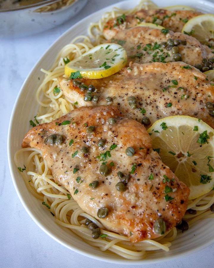 Order Chicken Picatta food online from 3 Brothers Pizza Cafe store, Farmingdale on bringmethat.com