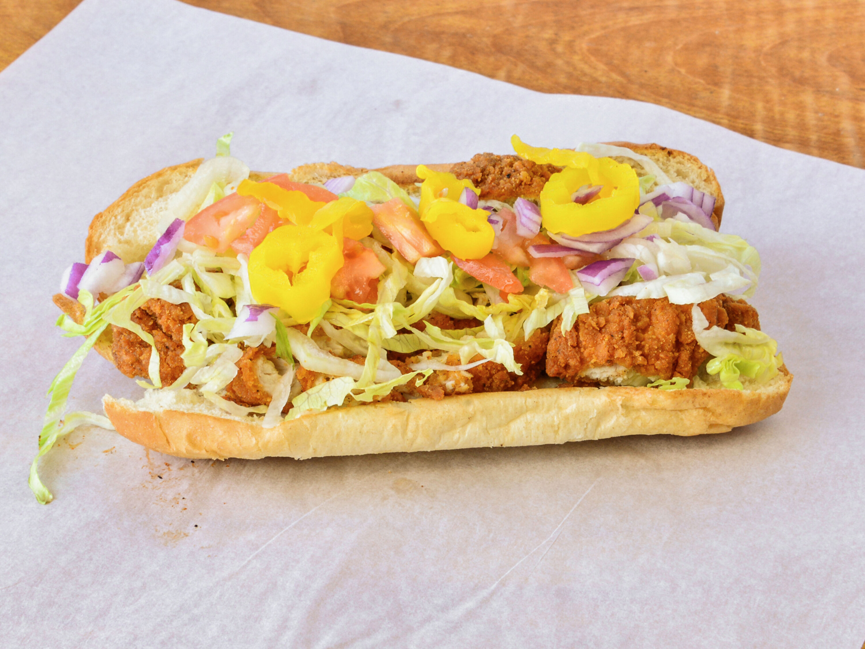 Order Grilled/Crispy Chicken Sub food online from Shottys Kitchen store, Detroit on bringmethat.com
