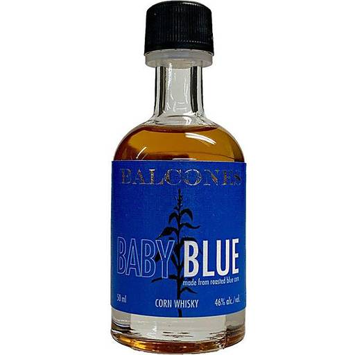 Order Balcones Baby Blue Corn Whiskey (50 ML) 132916 food online from Bevmo! store, San Diego on bringmethat.com