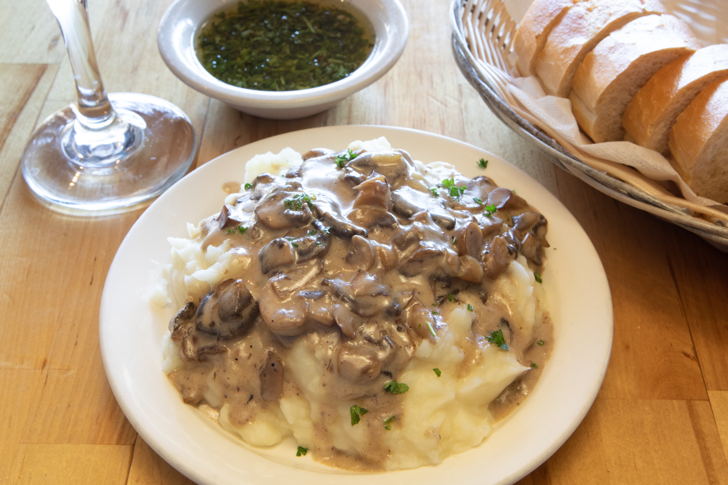 Order Champignon Mashed Potatoes food online from Lalas Argentine Grill store, Los Angeles on bringmethat.com