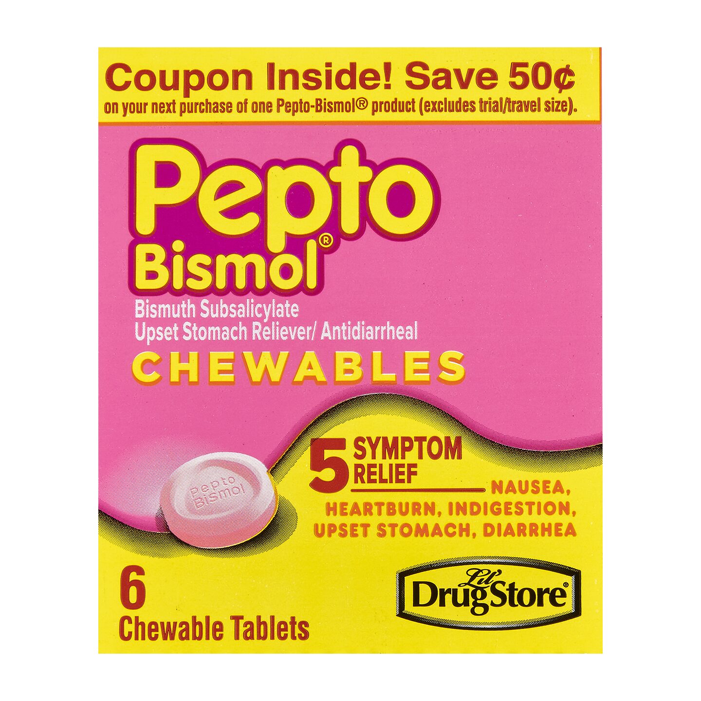 Order Pepto Bismol 6ct food online from Sheetz store, Pittsburgh on bringmethat.com