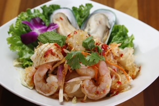 Order Yum Woon-Sen Salad (ยำวุ้นเส้น) food online from Thai Gulf store, San Diego on bringmethat.com