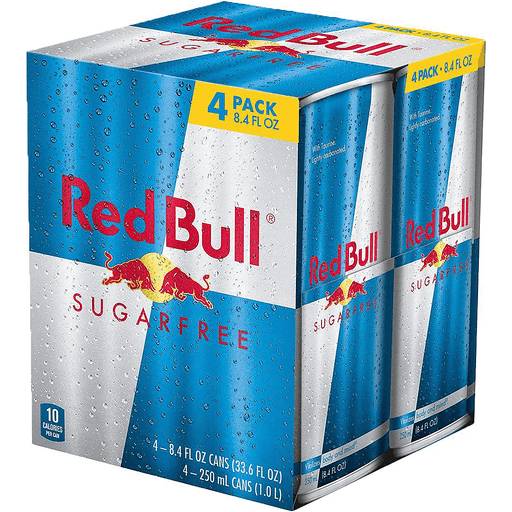 Order Red Bull Energy Drink Sugar Free (4PK 8.4 OZ) 68188 food online from Bevmo! store, Chico on bringmethat.com
