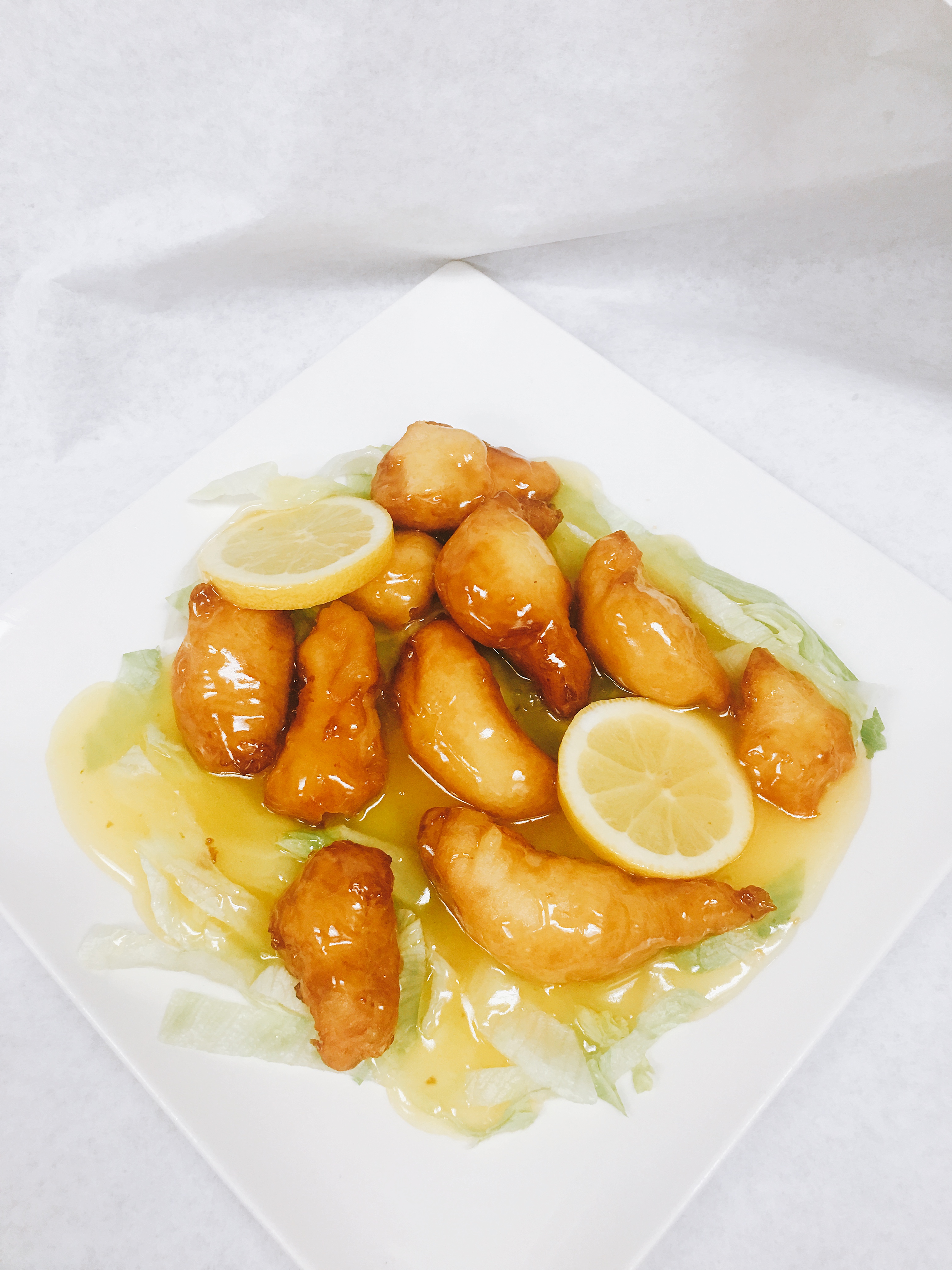 Order Lemon Chicken food online from Pearls Chinese Restaurant store, New York on bringmethat.com