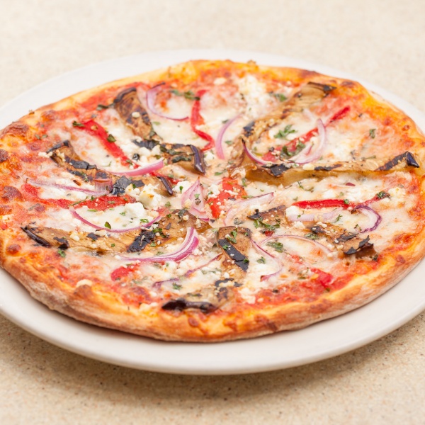 Order Goat Cheese and Eggplant Pizza  food online from That Pizza Place store, Los Angeles on bringmethat.com