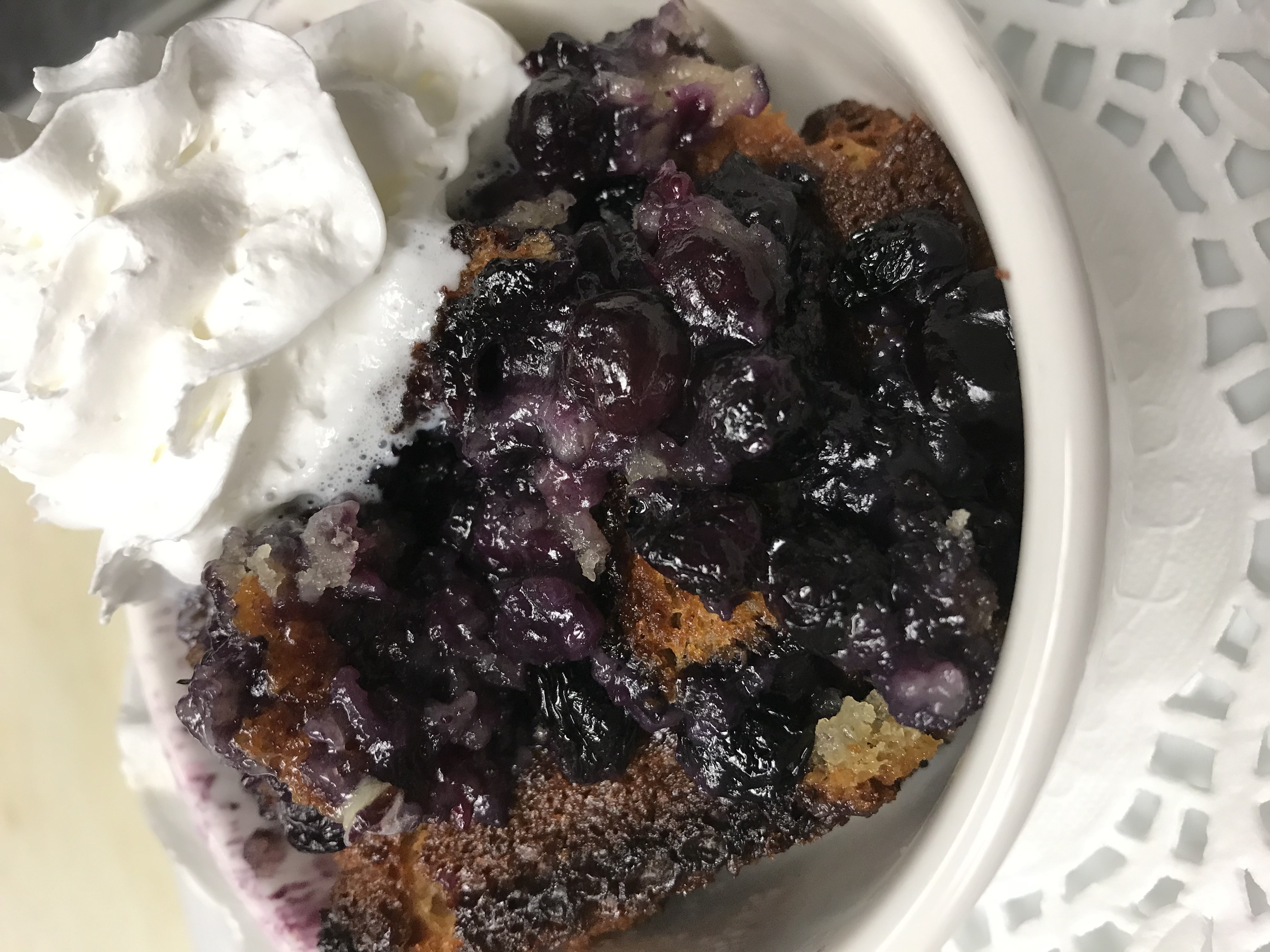 Order Small Blueberry Cobbler 8oz food online from The Elm Cuisine store, Lancaster on bringmethat.com