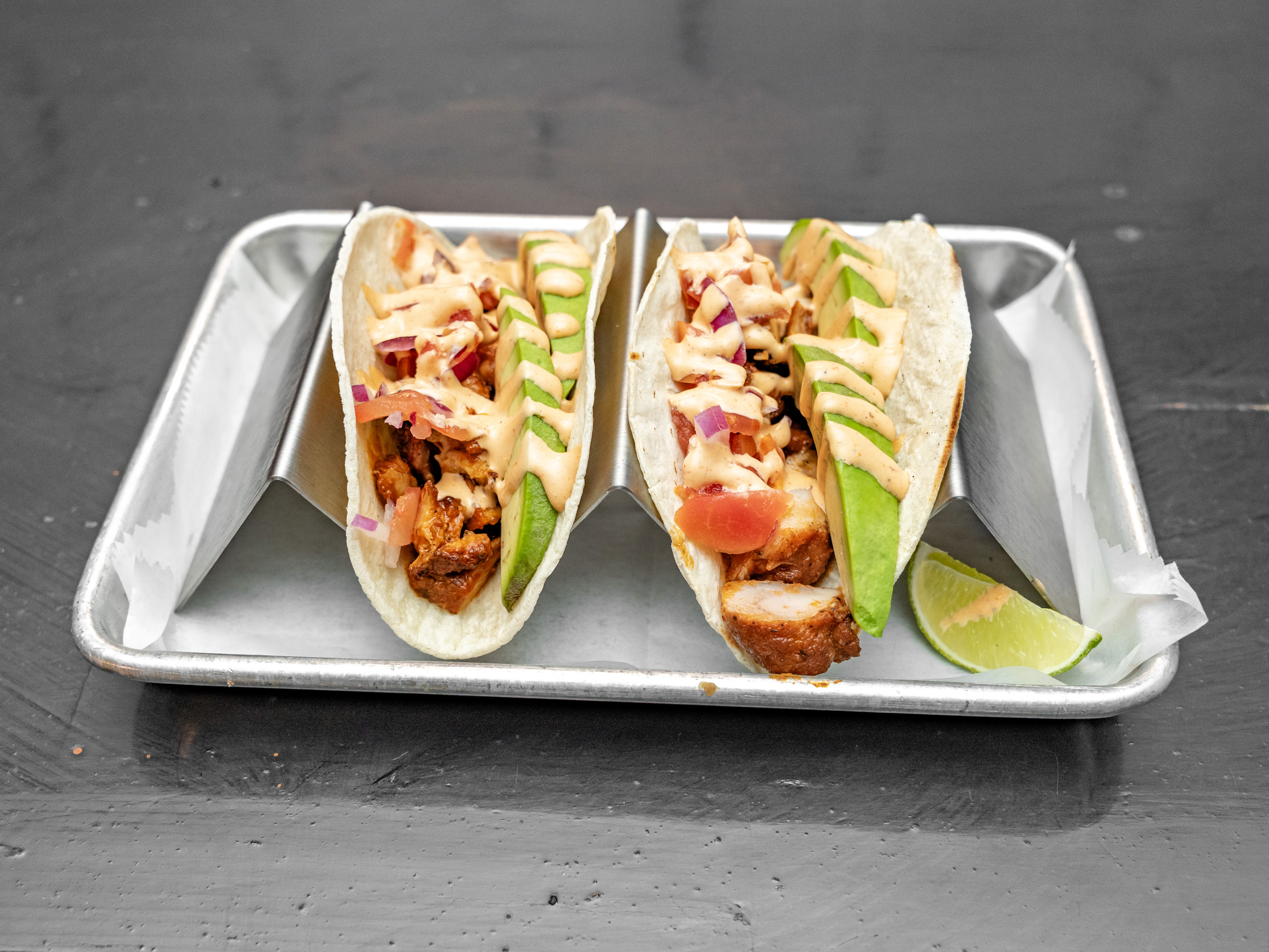 Order 2 Chipotle Chicken Taco food online from Hills Place store, Brooklyn on bringmethat.com
