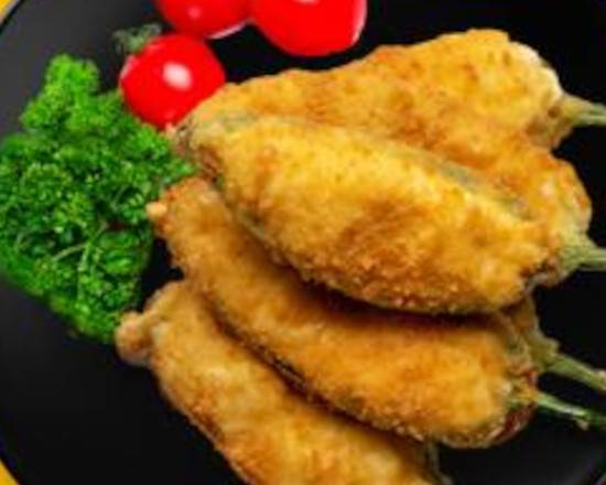 Order Golden Jalapenos Poppers (5 pcs) food online from Wing Man Co. store, Chicago on bringmethat.com