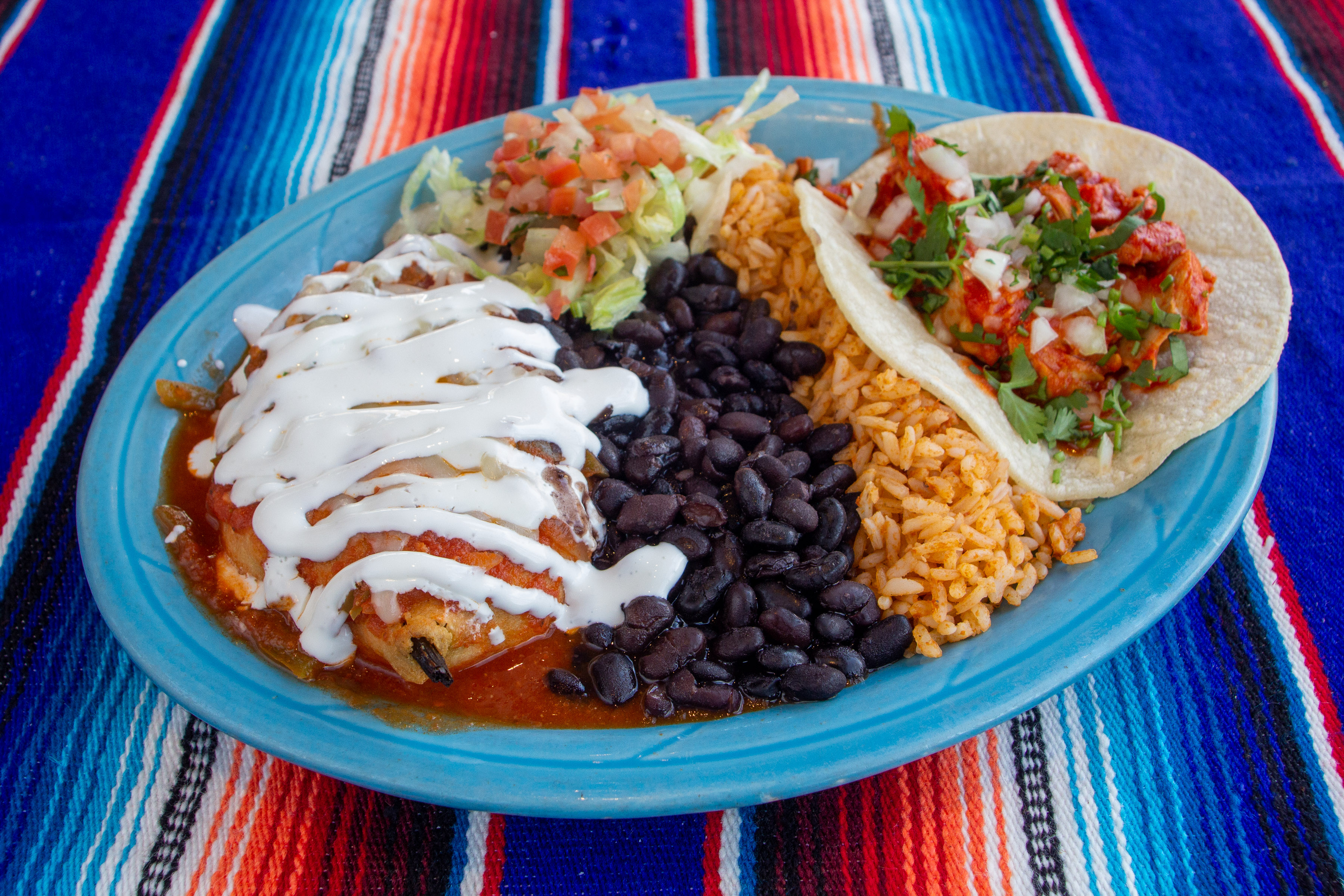 Order Chile Relleno Combo Plato food online from Aztec Willies store, Portland on bringmethat.com
