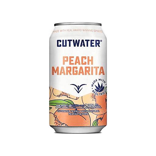 Order Cutwater Tequila Peach Margarita (4PKC 12 OZ) 135123 food online from Bevmo! store, Ladera Ranch on bringmethat.com