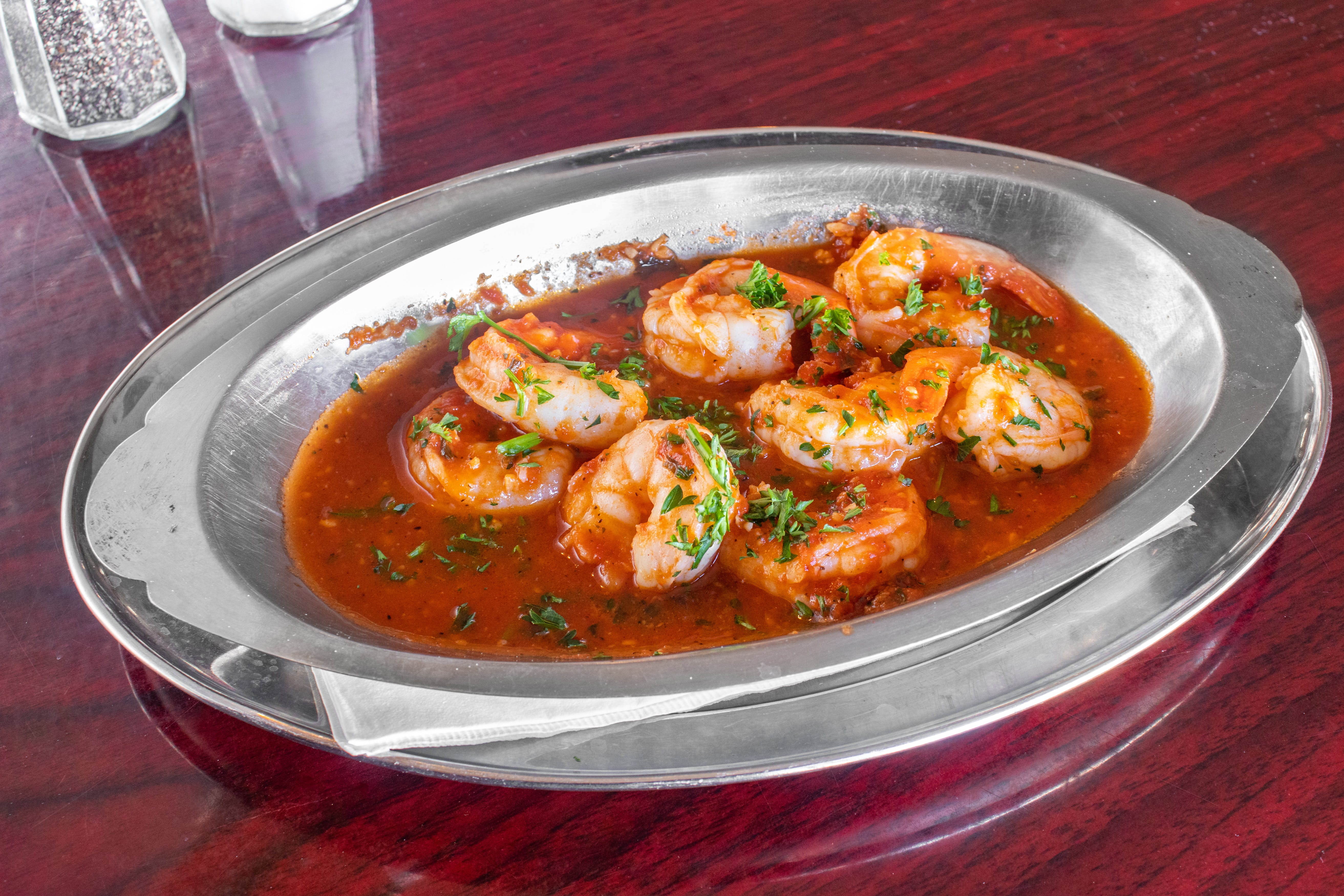 Order Pan Roasted Shrimp - Appetizer food online from Bambino's Restaurant store, Concord on bringmethat.com