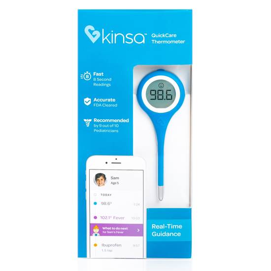 Order Kinsa QuickCare Smart Digital Thermometer with Smartphone App & Health Guidance (1 ct) food online from Rite Aid store, BUTLER on bringmethat.com