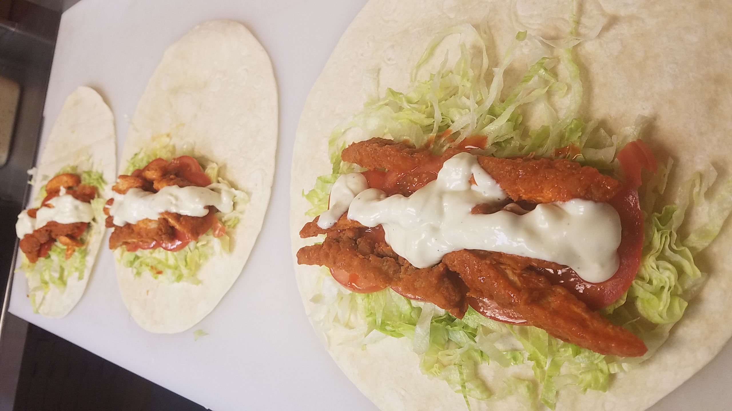Order Buffalo Chicken Wrap food online from Gregory House Of Pizza store, Belmont on bringmethat.com