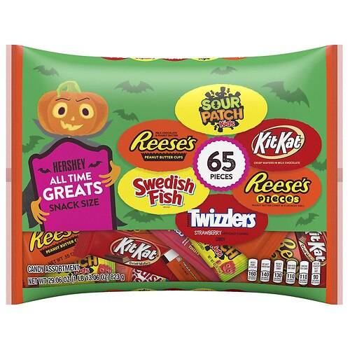 Order Hershey's All Time Greats, Snack Size Candy, Assorted Halloween Candy, XL Variety Bag Assorted Chocolate, Peanut Butter, Fruit Flavored - 29.06 oz food online from Walgreens store, League City on bringmethat.com