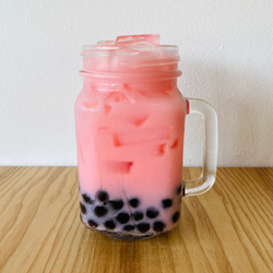 Order Strawberry Bubble Tea food online from Cafe Brio store, Hillsborough on bringmethat.com