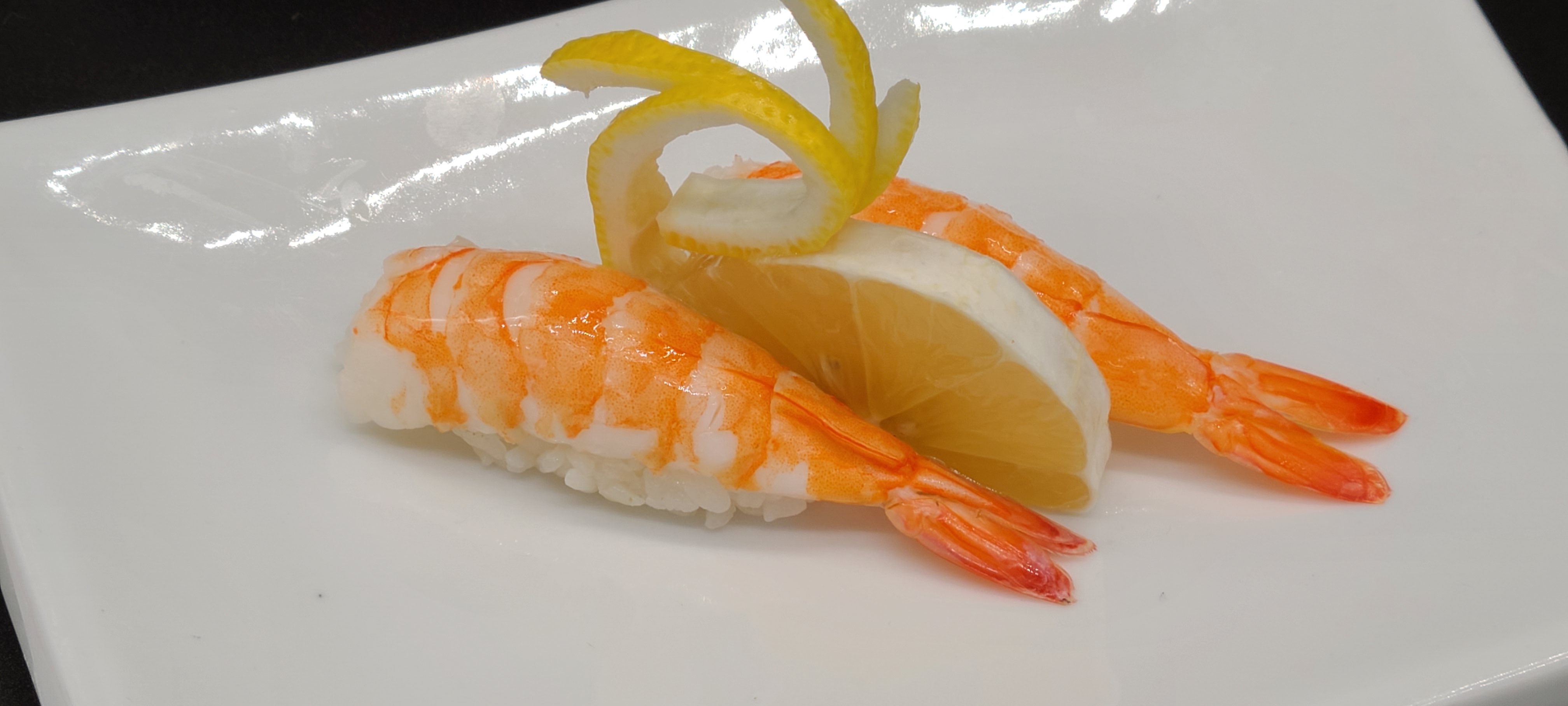 Order N15. Shrimp Sushi(2pcs) food online from Hello Sushi store, Fullerton on bringmethat.com