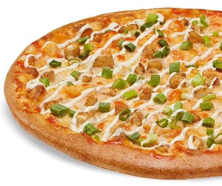 Order Vegan Buffalo Chicken-Less Topper Pizza - Small (4 Slices) food online from Toppers Pizza store, Minneapolis on bringmethat.com