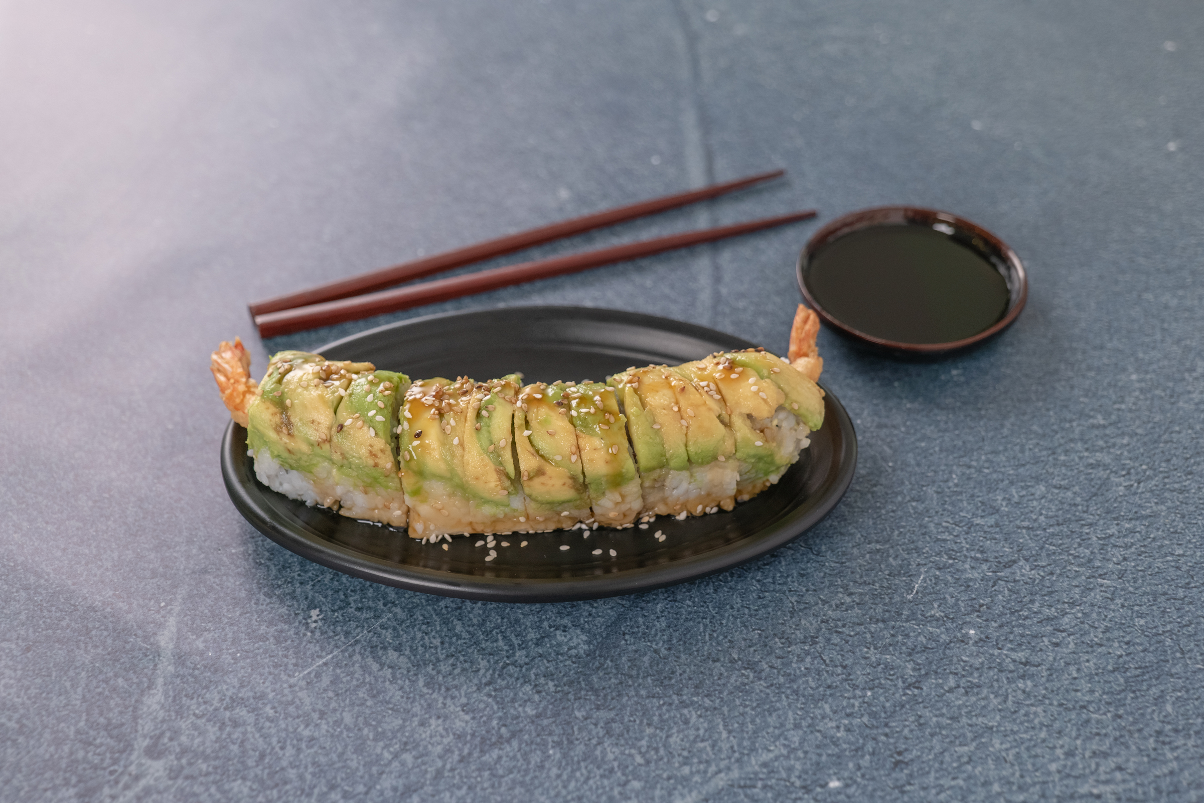 Order Green Dragon Roll food online from Dashi Japanese Restaurants store, Menlo Park on bringmethat.com