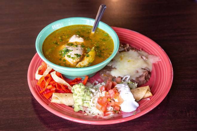 Order Tortilla Soup Combo food online from Las Palapas store, San Antonio on bringmethat.com