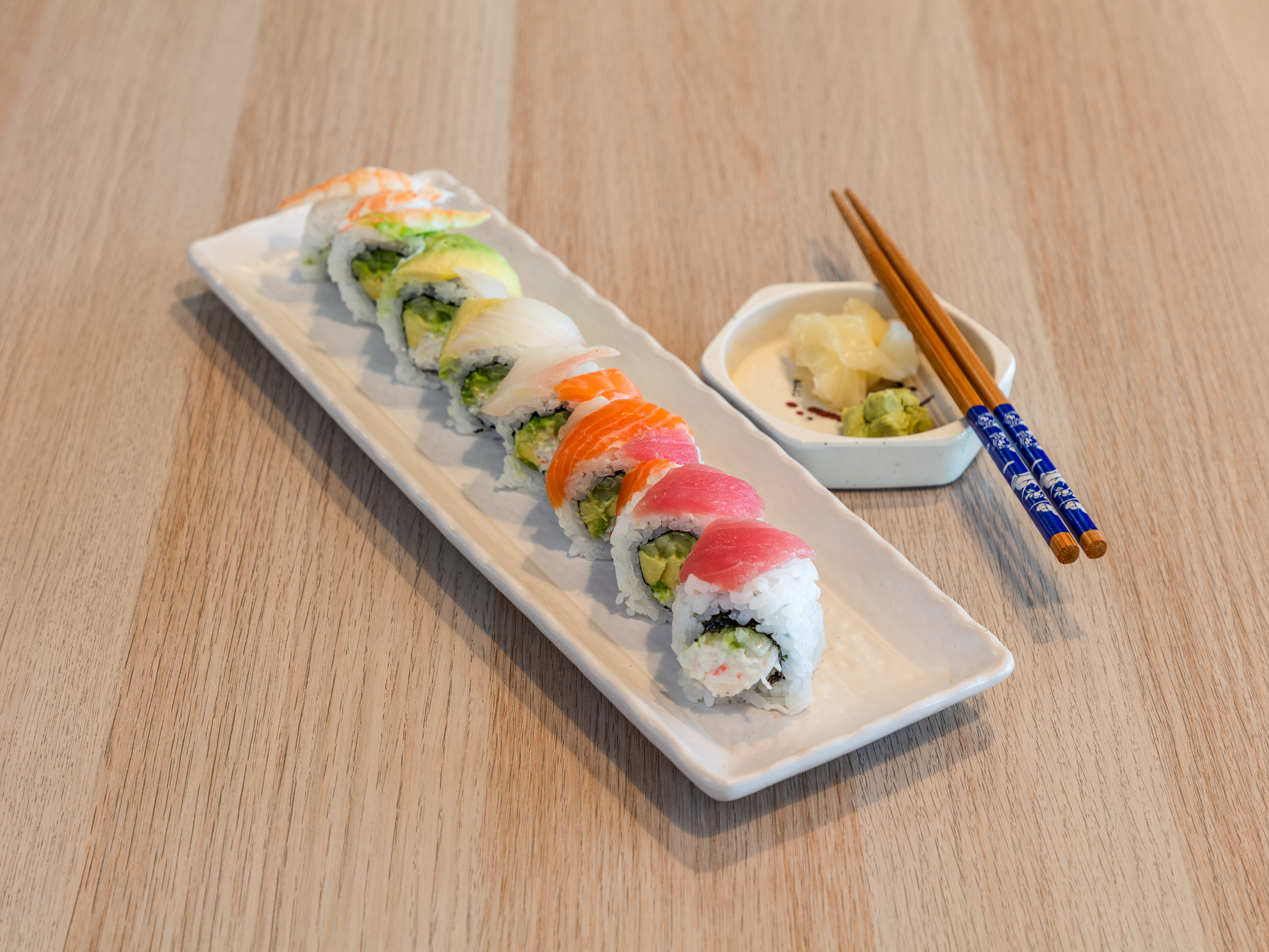 Order Rainbow Roll food online from Sushi Go store, Rowlett on bringmethat.com