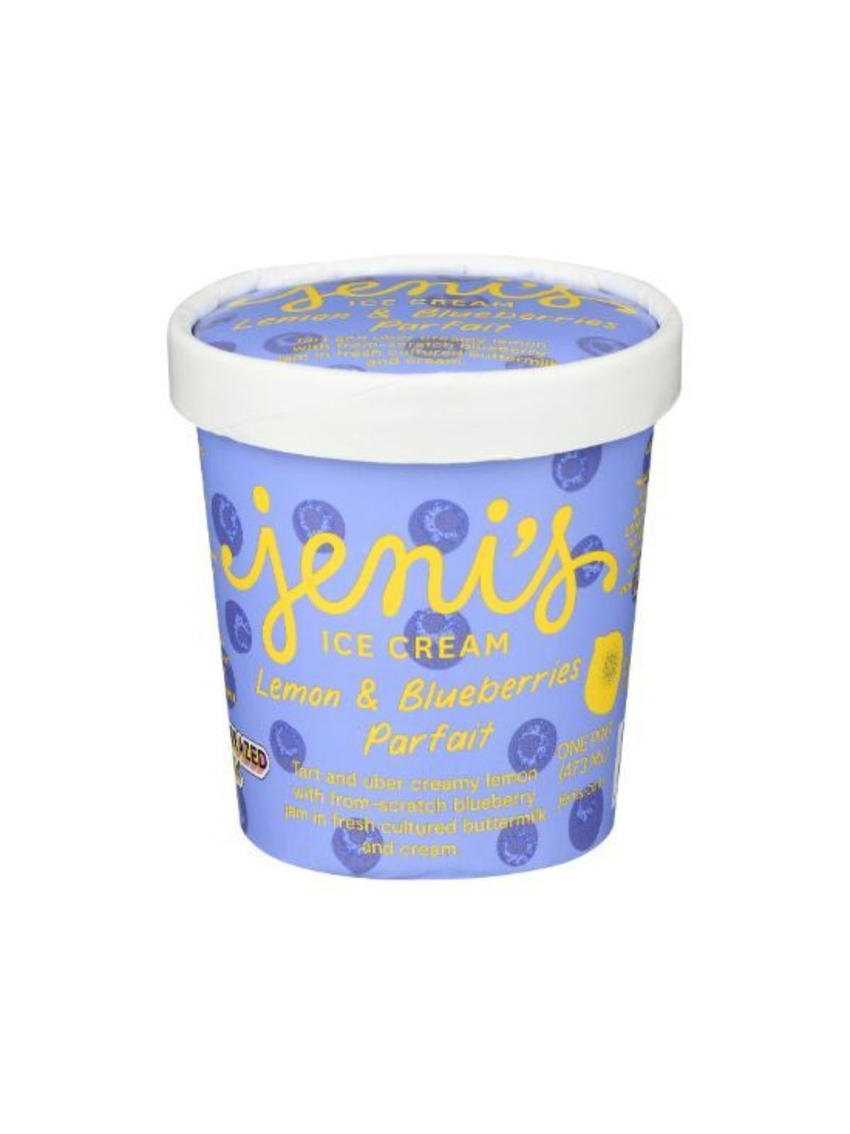 Order Jeni's Lemon and Blueberry Parfait Ice Cream (1 Pint) food online from Stock-Up Mart store, Houston on bringmethat.com