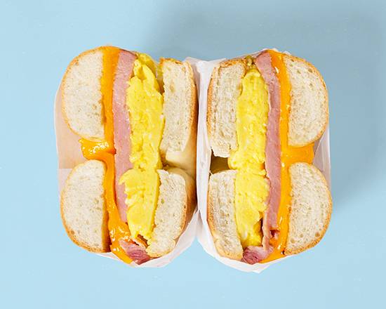 Order Ham Egg and Cheese Bagel food online from Brekkie Bagels store, San Diego on bringmethat.com