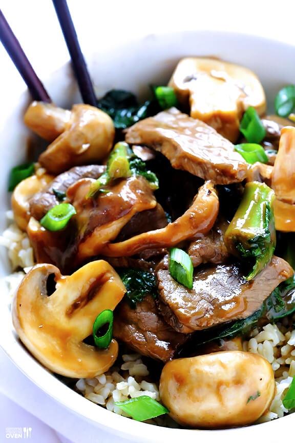 Order 62. Beef with Mushrooms food online from Super China Buffet store, Kenosha on bringmethat.com